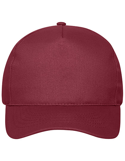 5 Panel Cap Bio Cotton in Burgundy, Größe One Size