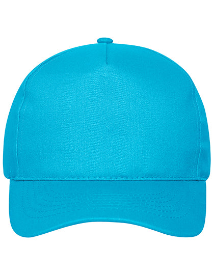 5 Panel Cap Bio Cotton in Turquoise, Größe One Size