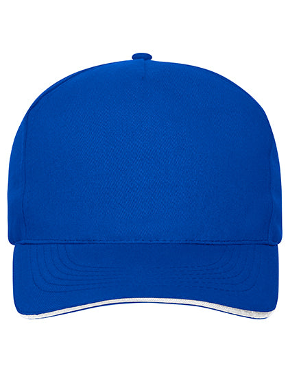 5 Panel Sandwich Cap Bio Cotton in Royal, Größe One Size