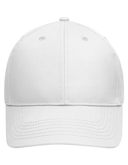 6 Panel Cap Bio Cotton in White, Größe One Size