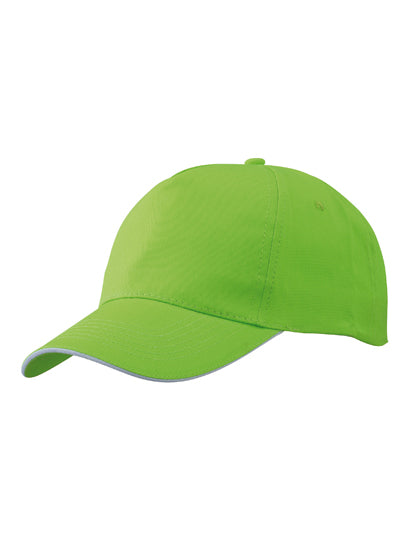 5 Panel Promo Sandwich Cap in Lime Green, Größe One Size
