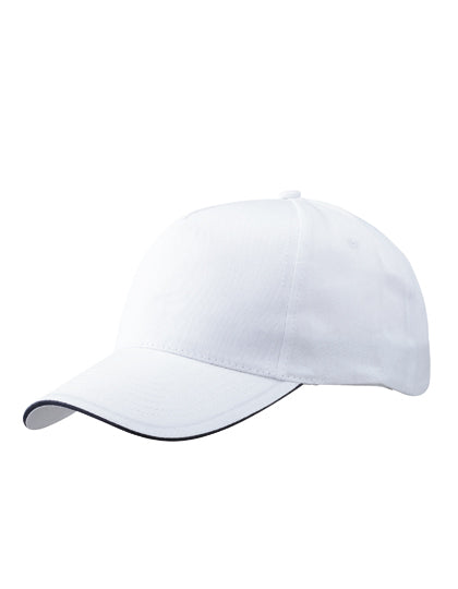 5 Panel Promo Sandwich Cap in White, Größe One Size