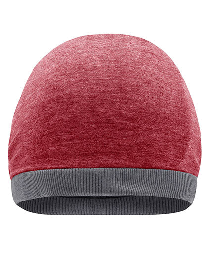 Heather Summer Beanie in Wine Melange, Größe One Size