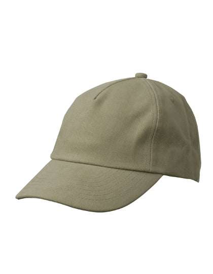 Kids´ 5-Panel Cap in Dark Khaki, Größe One Size