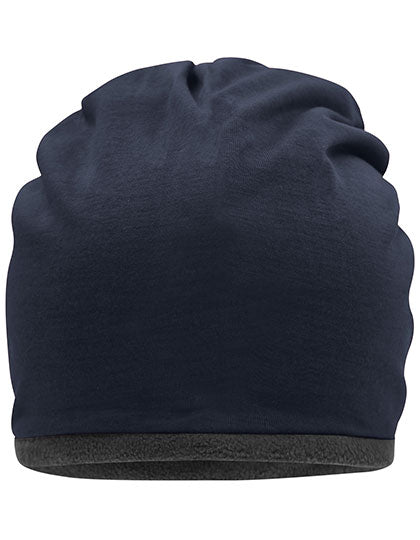 Fleece Beanie in Navy, Größe One Size