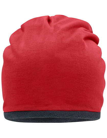 Fleece Beanie in Red, Größe One Size