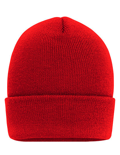 High Brim Beanie in Fire Red, Größe One Size