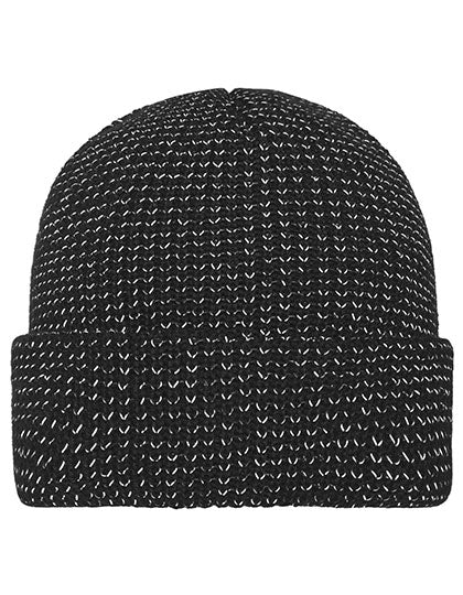 Reflective Winter Beanie in Black, Größe One Size