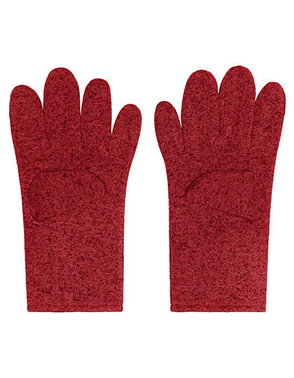 Fleece-Gloves in Red Melange, Größe L/XL