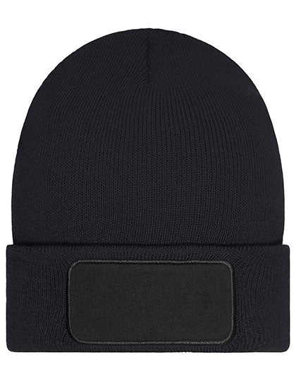 Beanie with Patch - Thinsulate in Black, Größe One Size