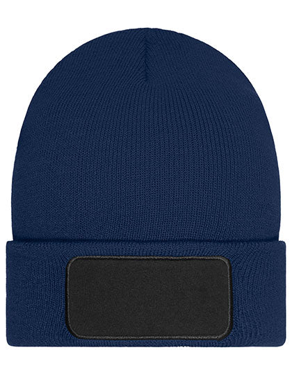 Beanie with Patch - Thinsulate in Navy, Größe One Size