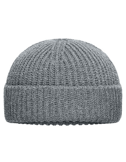 Fisherman Beanie in Grey Melange, Größe One Size