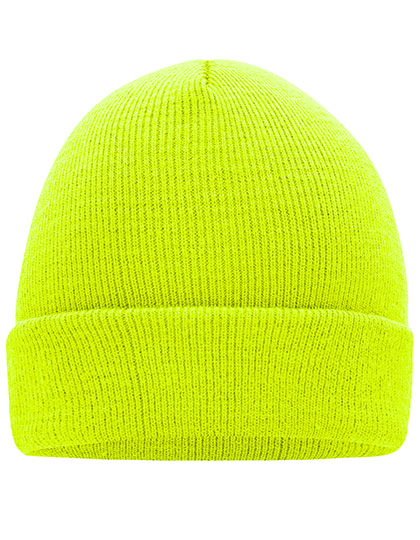 Knitted Cap in Bright Yellow, Größe One Size