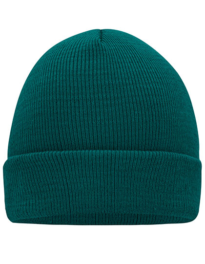 Knitted Cap in Dark Green, Größe One Size
