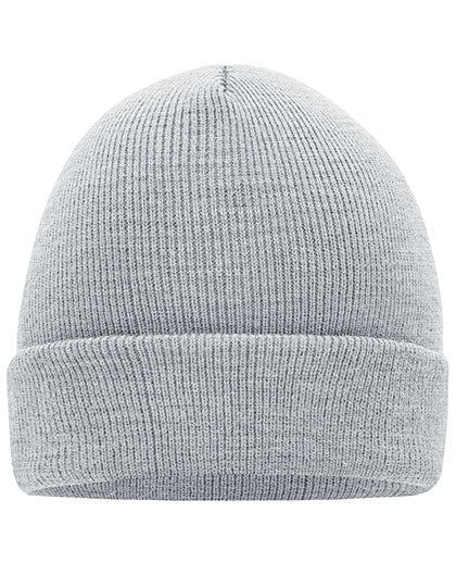 Knitted Cap in Light Grey Melange, Größe One Size