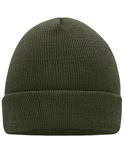Knitted Cap in Olive, Größe One Size