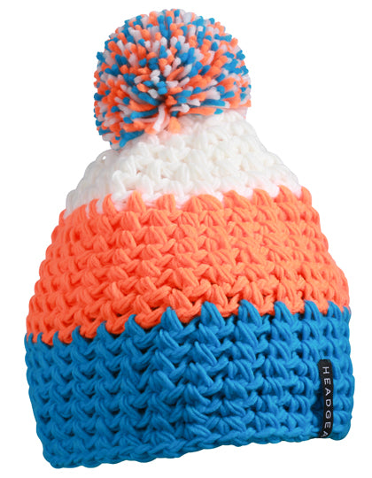 Crocheted Cap With Pompon in Pacific, Größe One Size