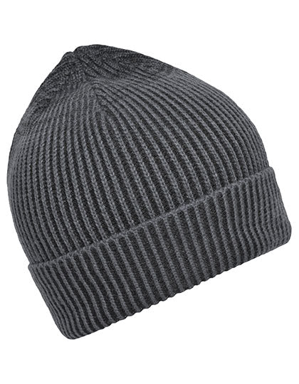 Ribbed Beanie in Anthracite, Größe One Size