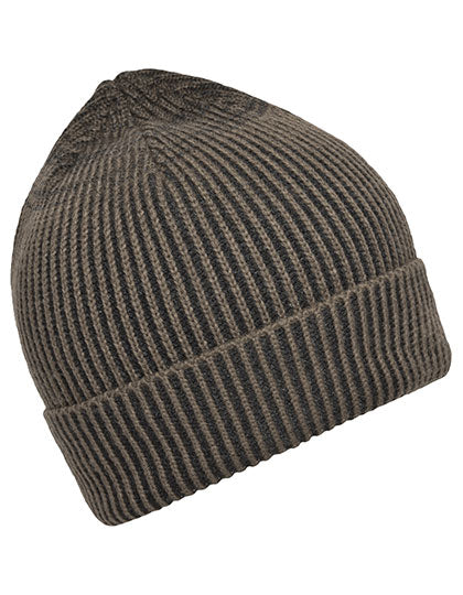 Ribbed Beanie in Dark Olive, Größe One Size