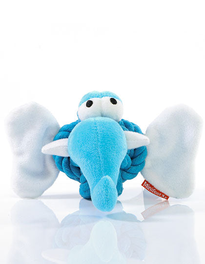 MiniFeet® Hundespielzeug Knotentier Elefant in Blue, Größe One Size