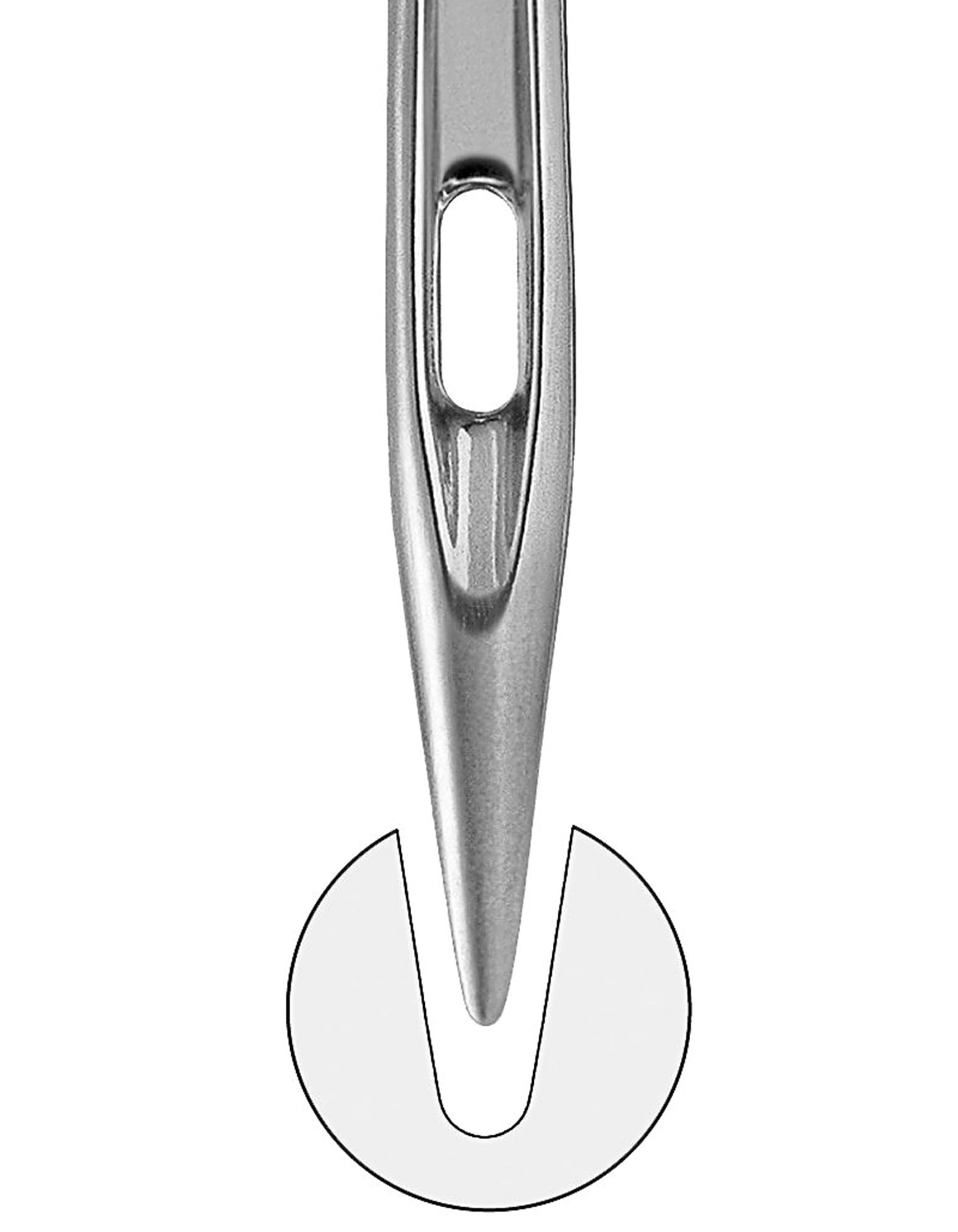 Nadeln 65er mit halbrunder Spitze (100 Stück)