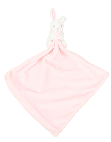 Baby Animal Comforter With Rattle in Pink Rabbit, Größe One Size
