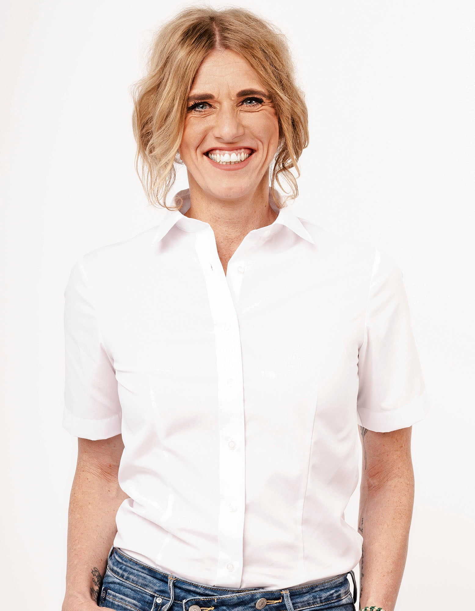 Women´s Blouse Comfort Fit Short Sleeve