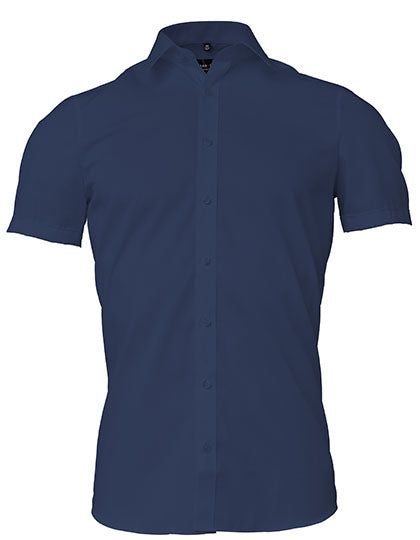 Men´s Shirt Body Fit Short Sleeve in Navy, Größe 43