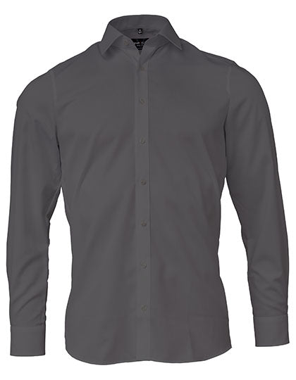 Men´s Shirt Body Fit Long Sleeve in Anthracite, Größe 43