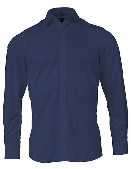 Men´s Shirt Body Fit Long Sleeve in Navy, Größe 43