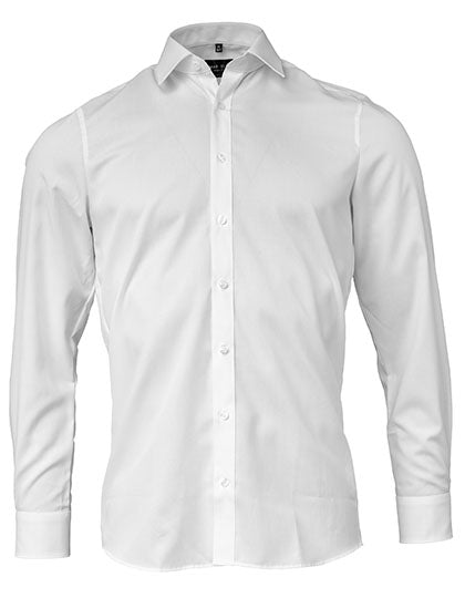 Men´s Shirt Body Fit Long Sleeve in White, Größe 43