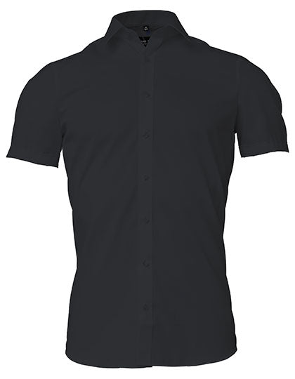 Men´s Shirt Body Fit Extra Long Sleeve in Black, Größe 43