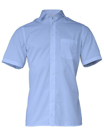 Men´s Shirt Comfort Fit Short Sleeve in Blue, Größe 49