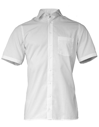 Men´s Shirt Comfort Fit Short Sleeve in White, Größe 49