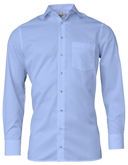 Men´s Shirt Comfort Fit Long Sleeve in Blue, Größe 49