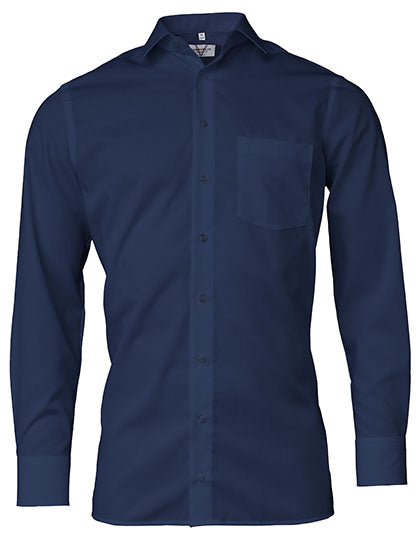 Men´s Shirt Comfort Fit Long Sleeve in Navy, Größe 49