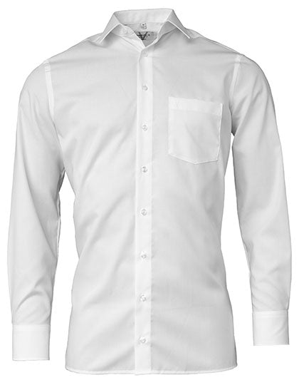 Men´s Shirt Comfort Fit Long Sleeve in White, Größe 49