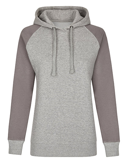 my mate - Ladies´ No Pocket Hoody in Heather Grey, Größe XXL