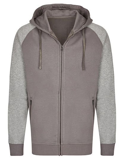 my mate - Men´s Zip Hoody in Grey Solid, Größe 3XL