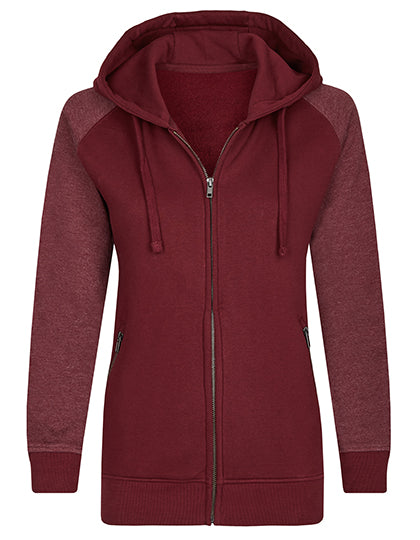 my mate - Ladies´ Zip Hoody in Burgundy, Größe XXL