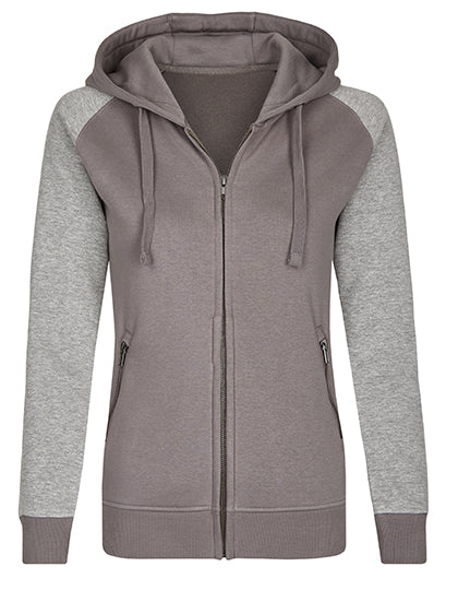 my mate - Ladies´ Zip Hoody in Grey Solid, Größe XXL