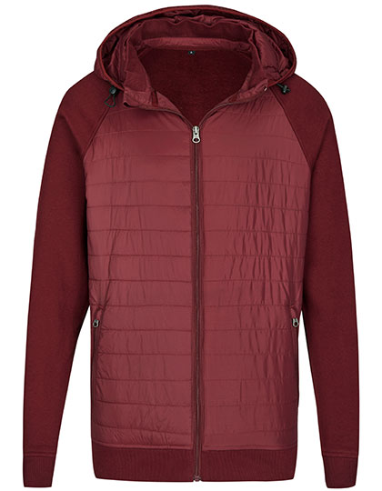 my mate - Unisex Hybrid Jacket in Burgundy, Größe 3XL