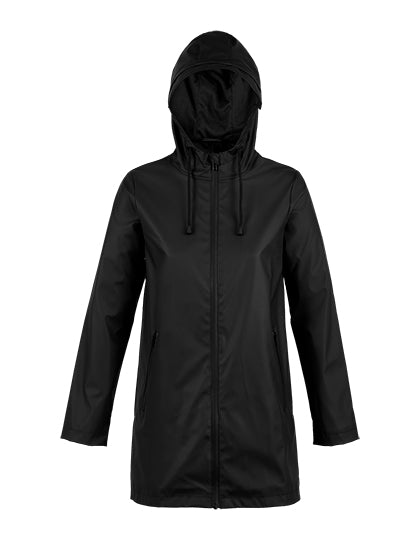 Women´s Wax Parka Antoine in Deep Black, Größe 3XL