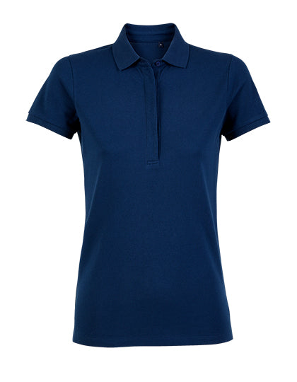Women´s Piqué Polo Shirt Owen in Deep Blue, Größe 3XL