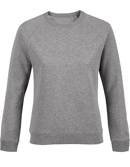 Women´s French Terry Sweatshirt Nelson in Gray Melange, Größe 3XL