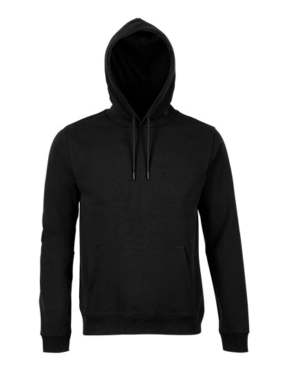 Men´s French Terry Hoodie Nicholas in Deep Black, Größe 4XL