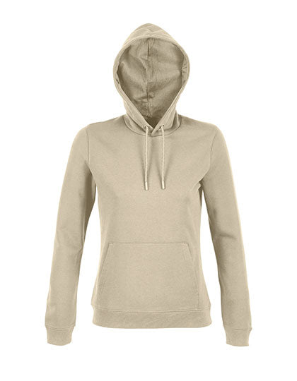 Women´s French Terry Hoodie Nicholas in Dusty Beige, Größe 3XL