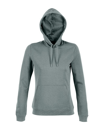 Women´s French Terry Hoodie Nicholas in Dusty Green, Größe 3XL