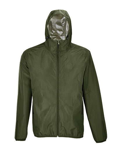 Unisex Waterproof Windbreaker Jacket Andrea in Deep Khaki, Größe 3XL