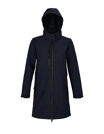 Women´s Long Softshell Coat Achille in Night, Größe 3XL